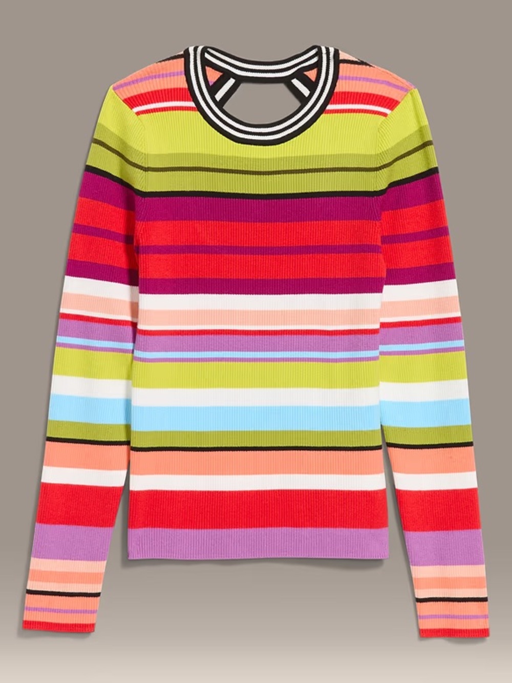 NWT Old Navy x Christopher John Rogers Multi-Stripe Crewneck Sweater